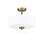 Z-Lite Arlington 3 Light Semi Flush Mount, Heritage Brass & Etched White 220SF3-HBR - alternate 3